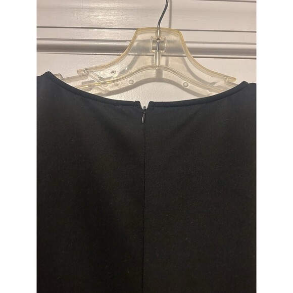 SHEIN Curve Black Scallop Trim V Neck Dress Women’s Size 3X Goth LBD Cocktail - Picture 6 of 6